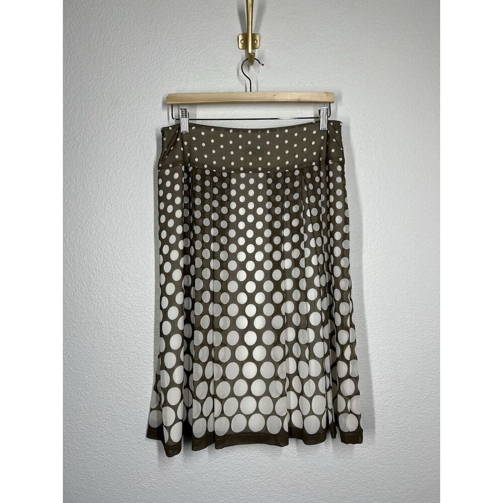 Basler Selection Polka Dot Chiffon Skirt Size 14 Knee Length Aline